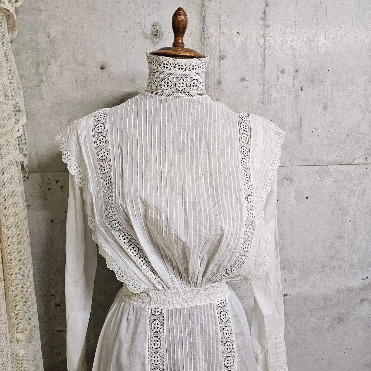 Euro antique Victorian Cotton Dress White