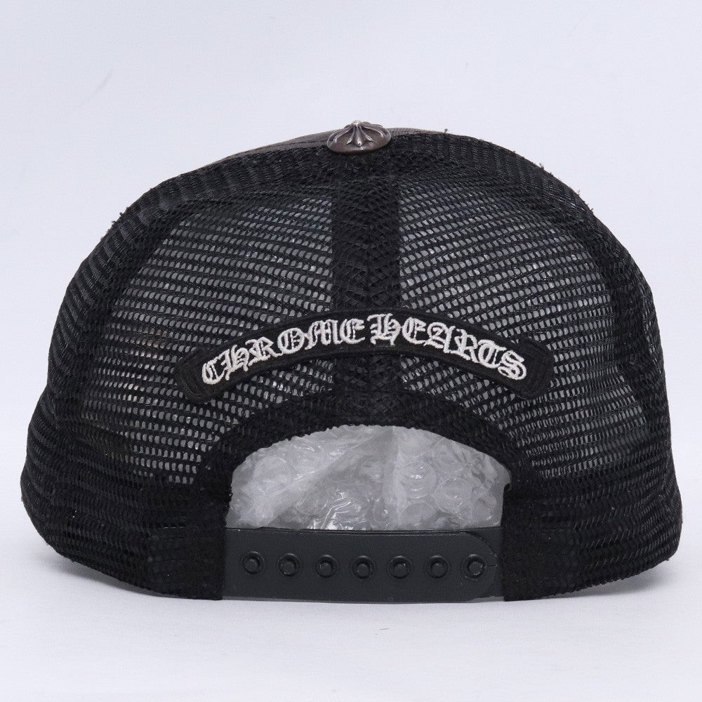 Chrome Hearts Black Eye Chart Vert. Logo Trucker Cap Size F