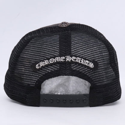 Chrome Hearts Black Eye Chart Vert. Logo Trucker Cap Size F