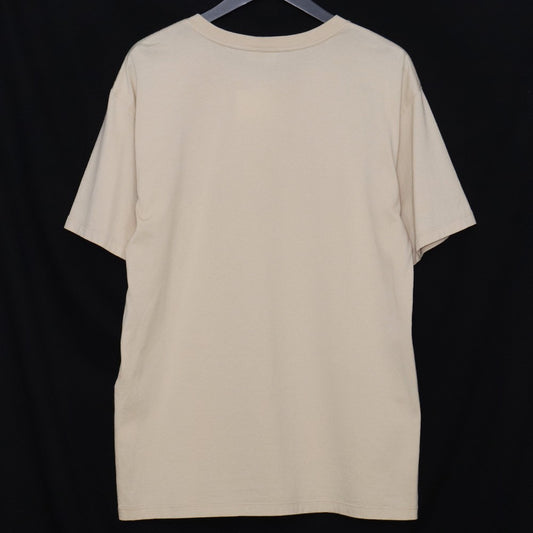 CELINE Hedi Slimane Era Loose Cotton T-Shirt Beige Size XS