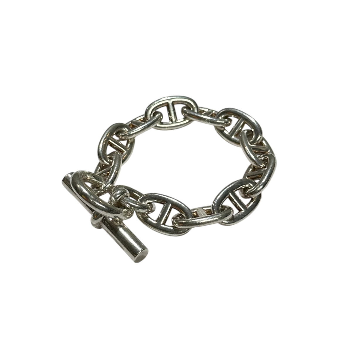 HERMES Chaine d’Ancre TGM 11 Link Bracelet Silver