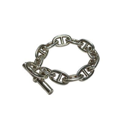 HERMES Chaine d’Ancre TGM 11 Link Bracelet Silver