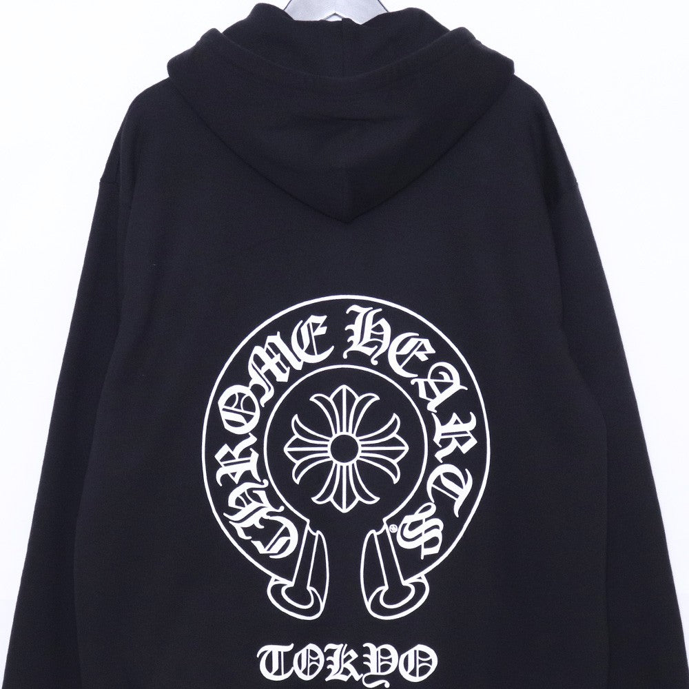 CHROME HEARTS Tokyo Ltd Back Horseshoe Hoodie Black Size M