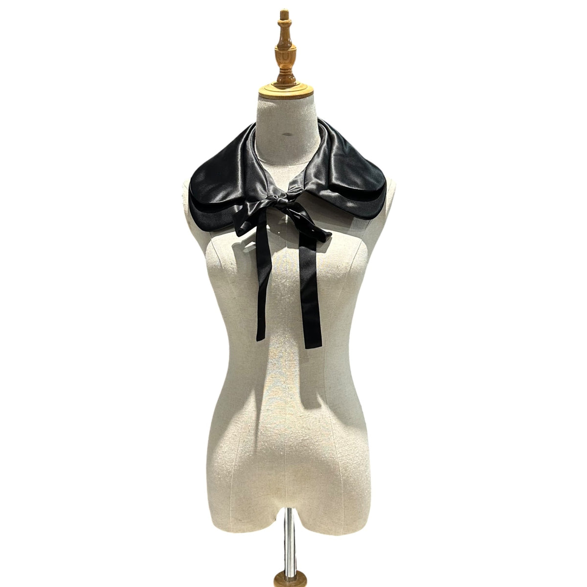 COMME des GARCONS Satin Layered Collar Black Size XS