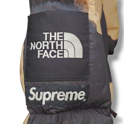 Supreme x TNF Bleached Denim Print Nuptse Jacket Size L