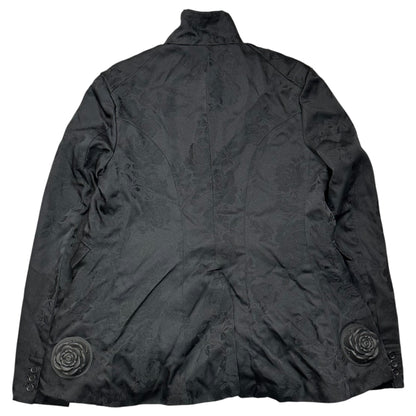BLACK COMME des GARCONS 17AW Rose-Embellished Jacket Size XL