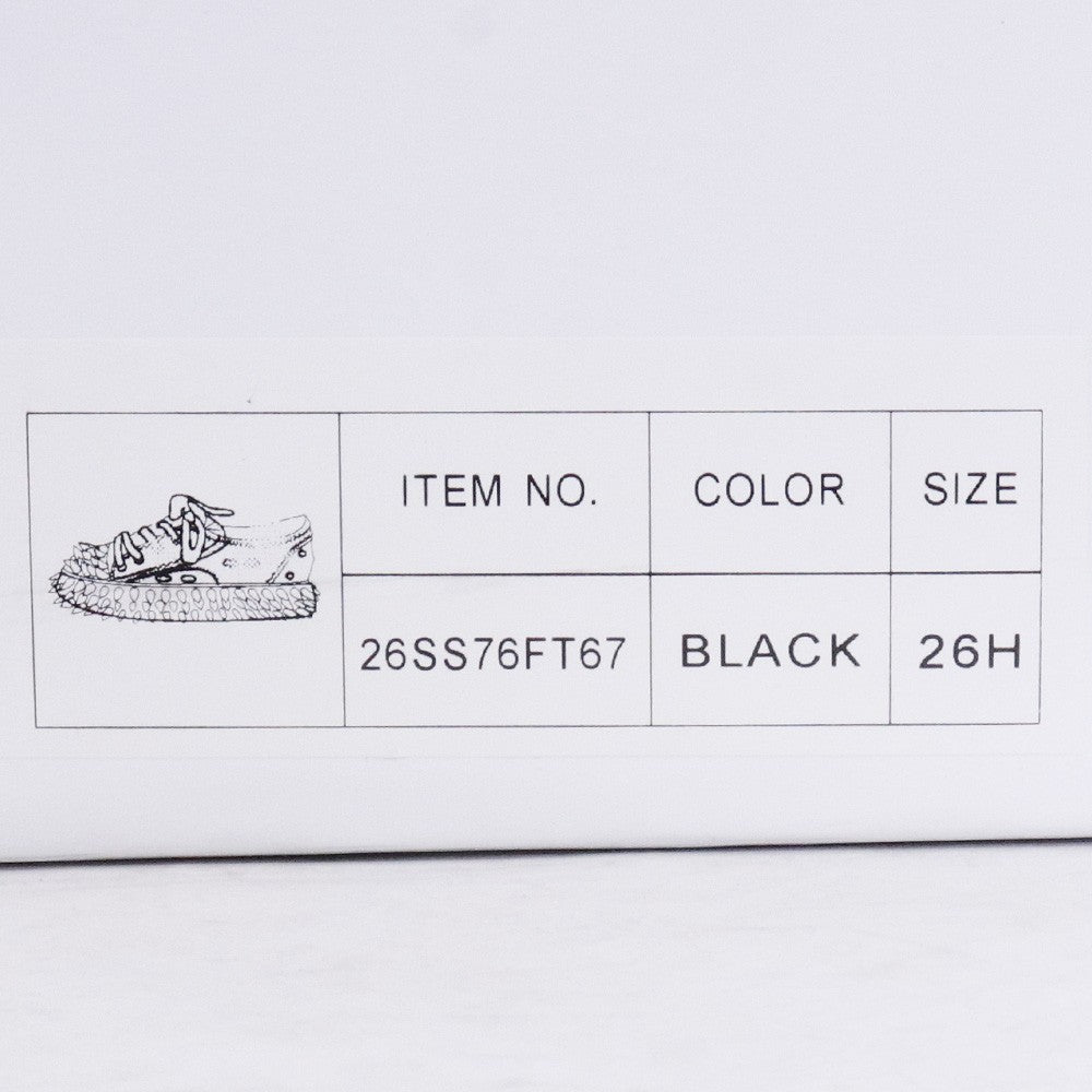 DOUBLET 26SS Dirty Spike Toe Cap Sneakers Black Size 26H