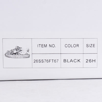 DOUBLET 26SS Dirty Spike Toe Cap Sneakers Black Size 26H