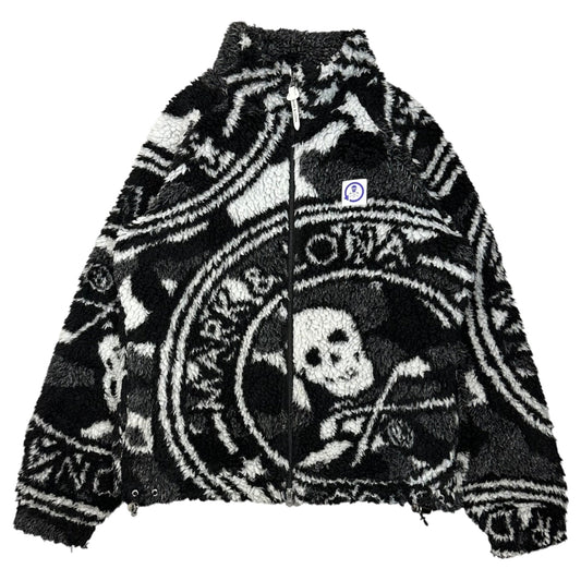 MARK & LONA Massive Marble Boa Fleece Jacket Size 46