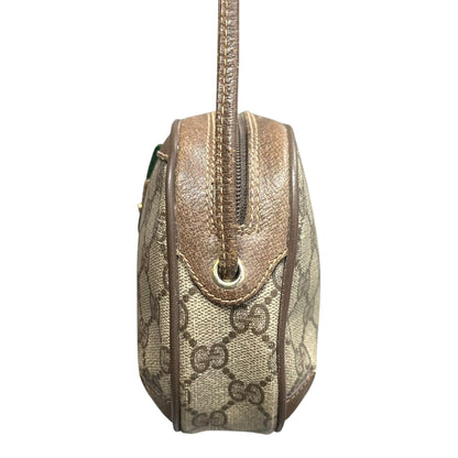 GUCCI Vintage GG Plus Sherry Line Leather Bag