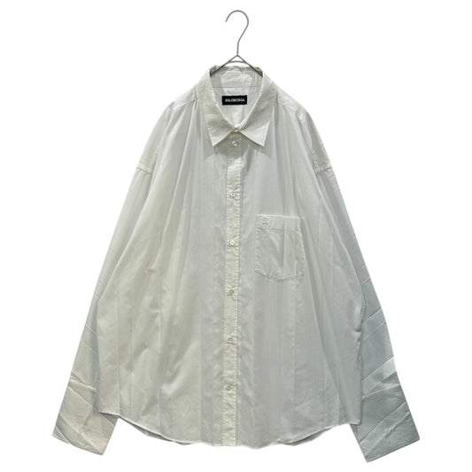 BALENCIAGA 20AW Pleated Large Fit Shirt Size 41