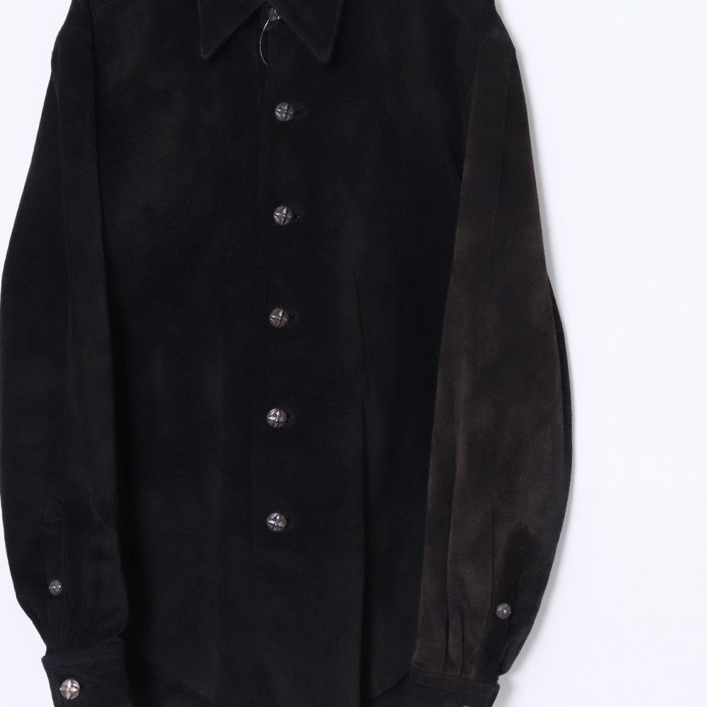 BILL WALL LEATHER Custom Leather Shirt Jacket Black