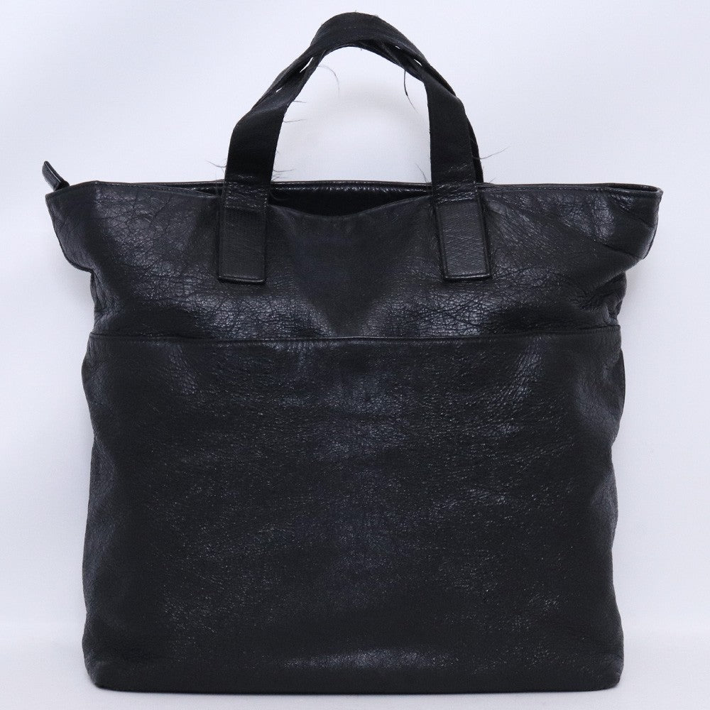 BALENCIAGA × ADIDAS North-South Leather Bag Black Size F