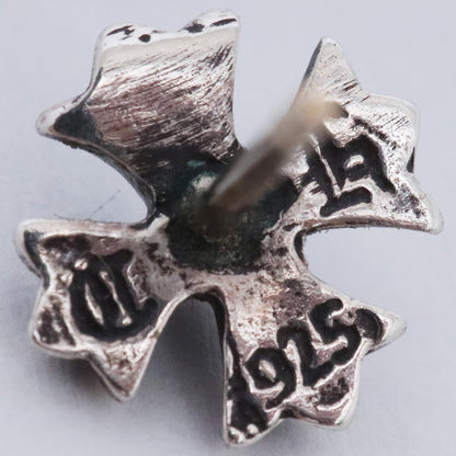 CHROME HEARTS #2 CH Plus Stud Earring Silver Size F