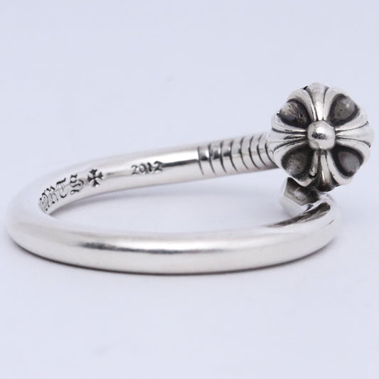 CHROME HEARTS Silver Nail Cross Ball Ring Size ONE SIZE
