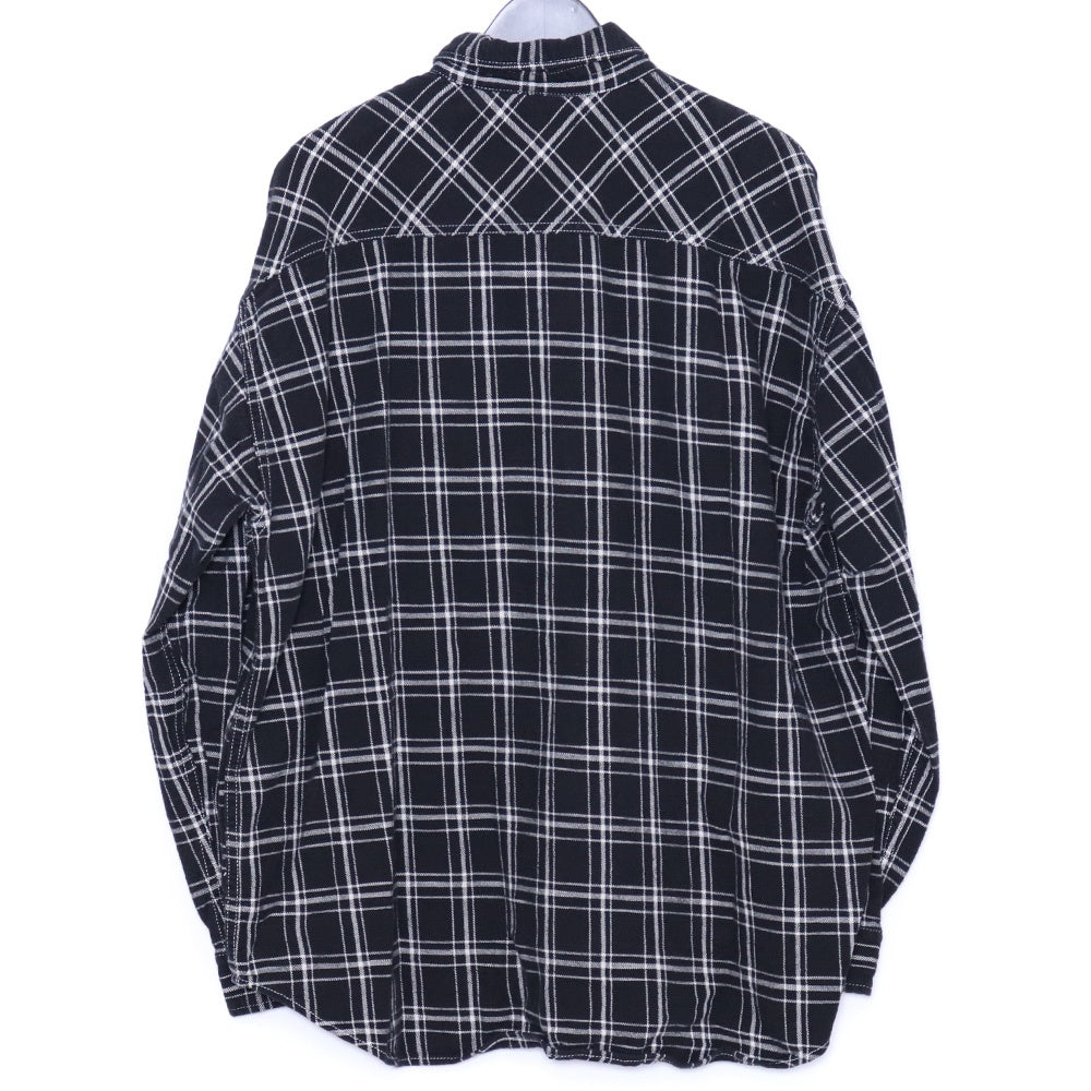 REMI RELIEF Twill Check Shirt Black Size L