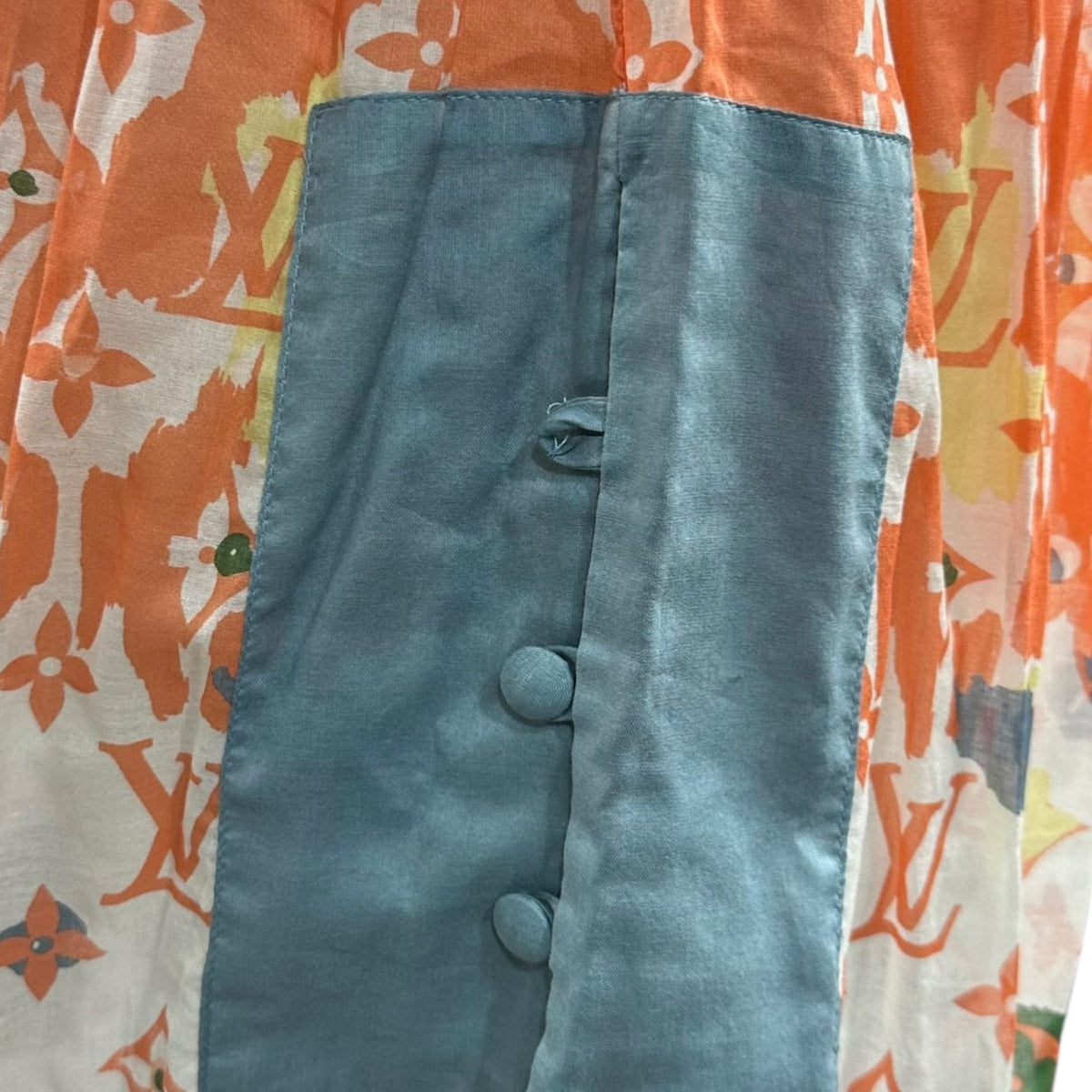 LOUIS VUITTON Halter-Neck Monogram Cotton Dress Size 34