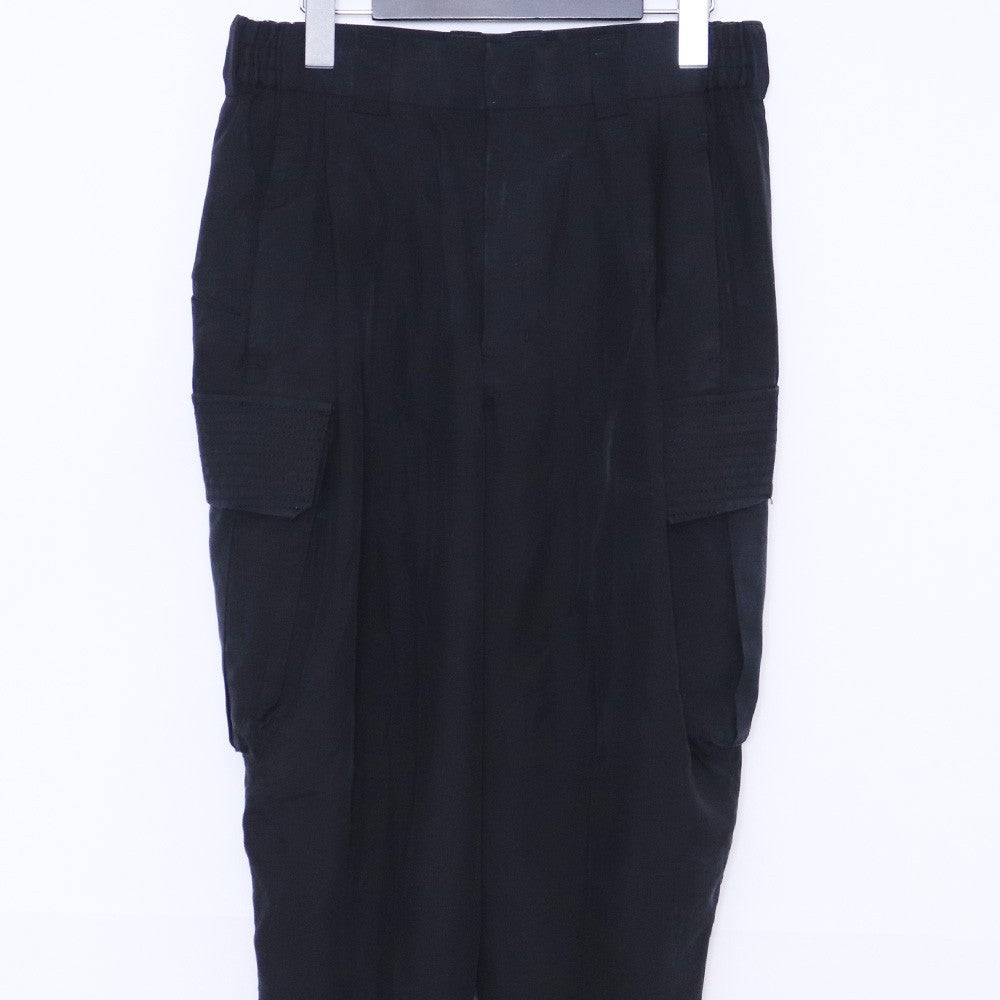 DEVOA 19SS High Density Silk Cropped Cargo Pants Size 1