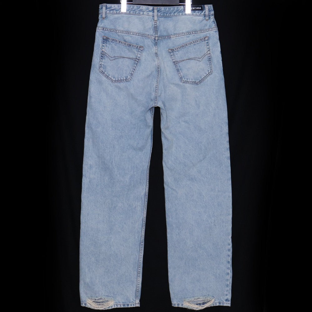 BALENCIAGA 25SS Medium Fit Light Indigo Jeans Size 31