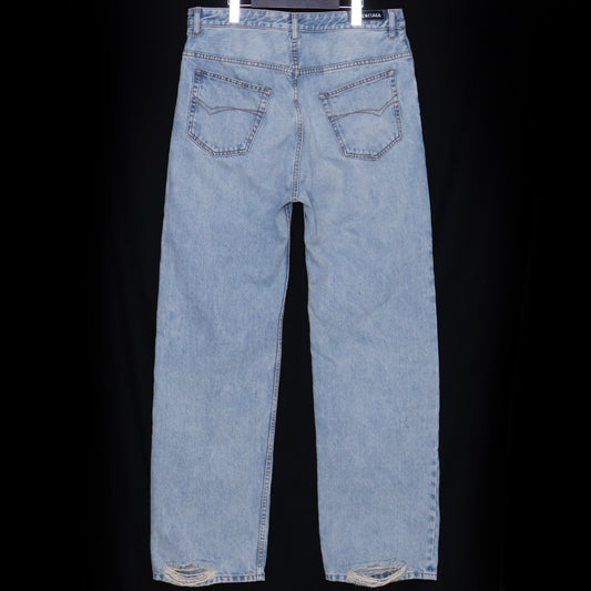 BALENCIAGA 25SS Medium Fit Light Indigo Jeans Size 31
