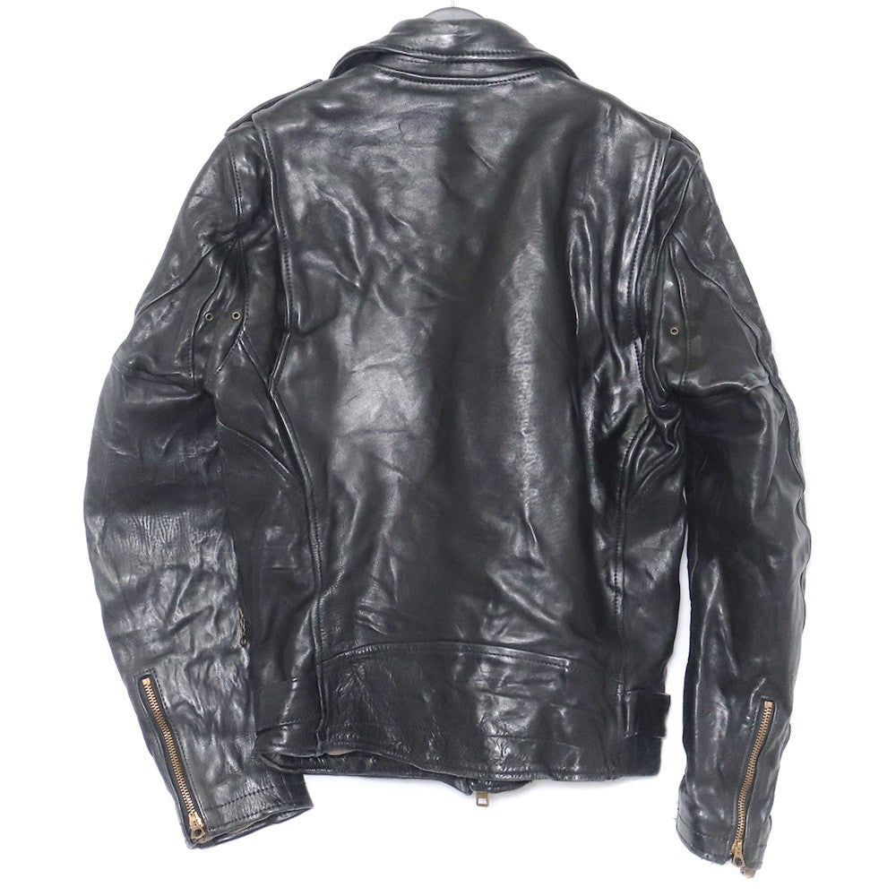 FRANCIST MORKS Horse Leather Double Jacket Black Size 3