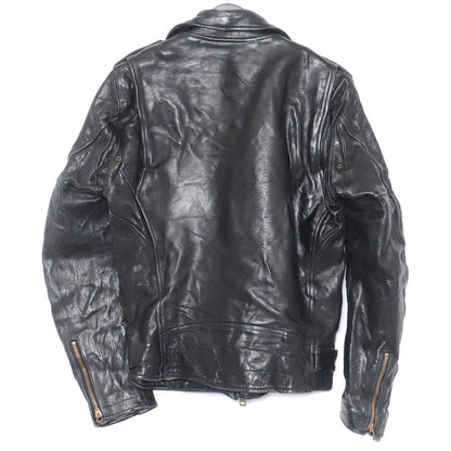 FRANCIST MORKS Horse Leather Double Jacket Black Size 3