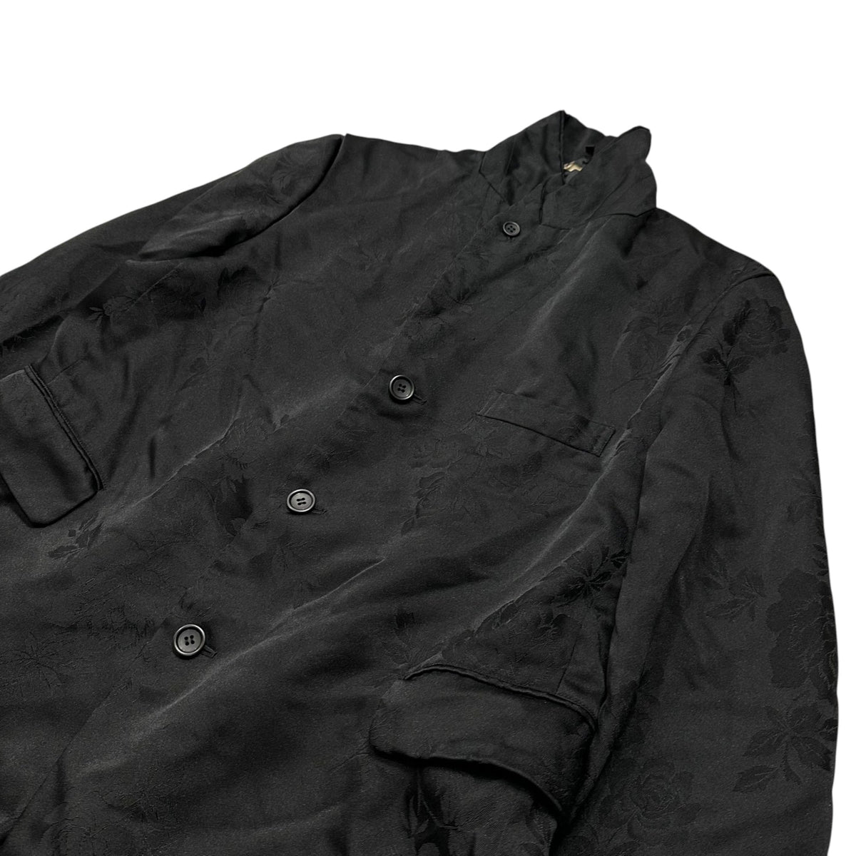 BLACK COMME des GARCONS 17AW Rose-Embellished Jacket Size XL