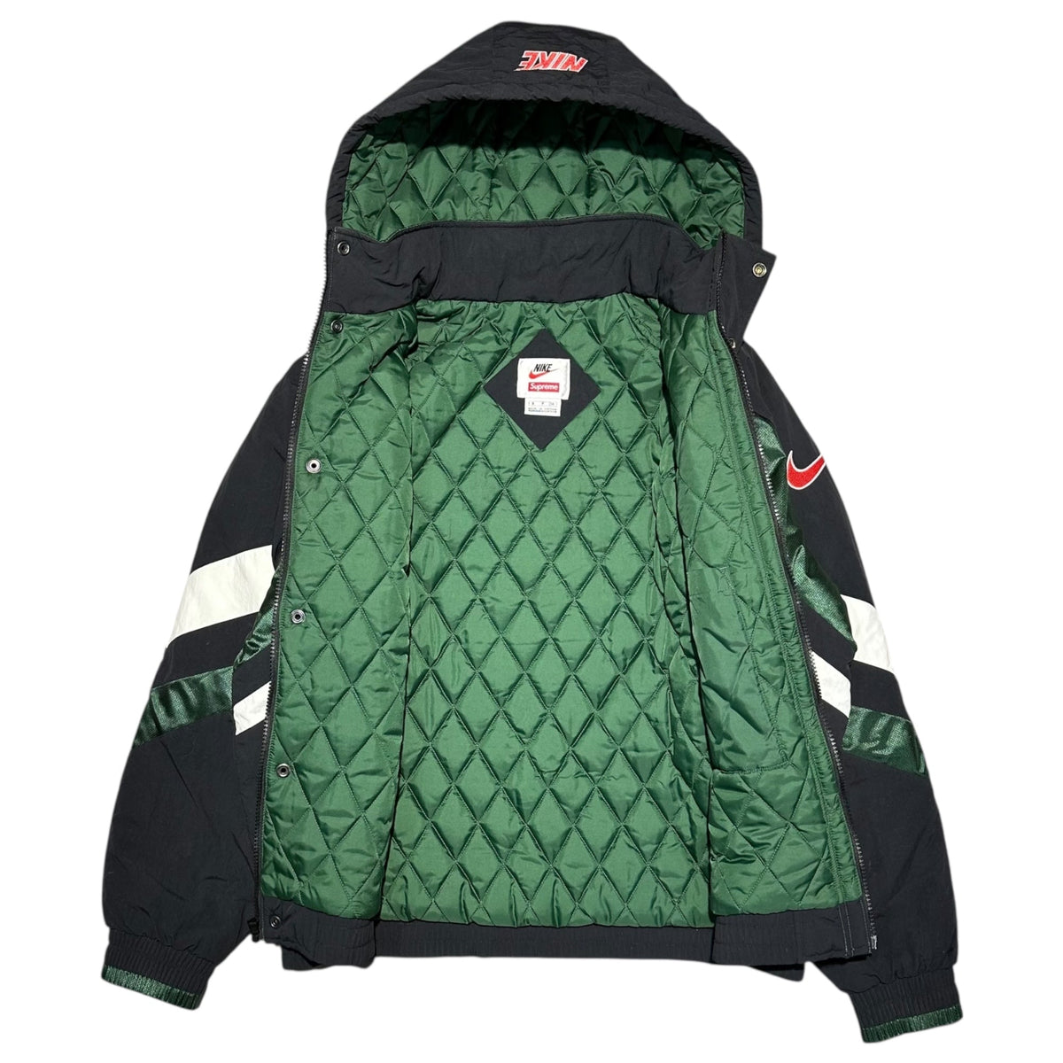 SUPREME x Nike 19SS Hooded Nylon Jacket Black Size S