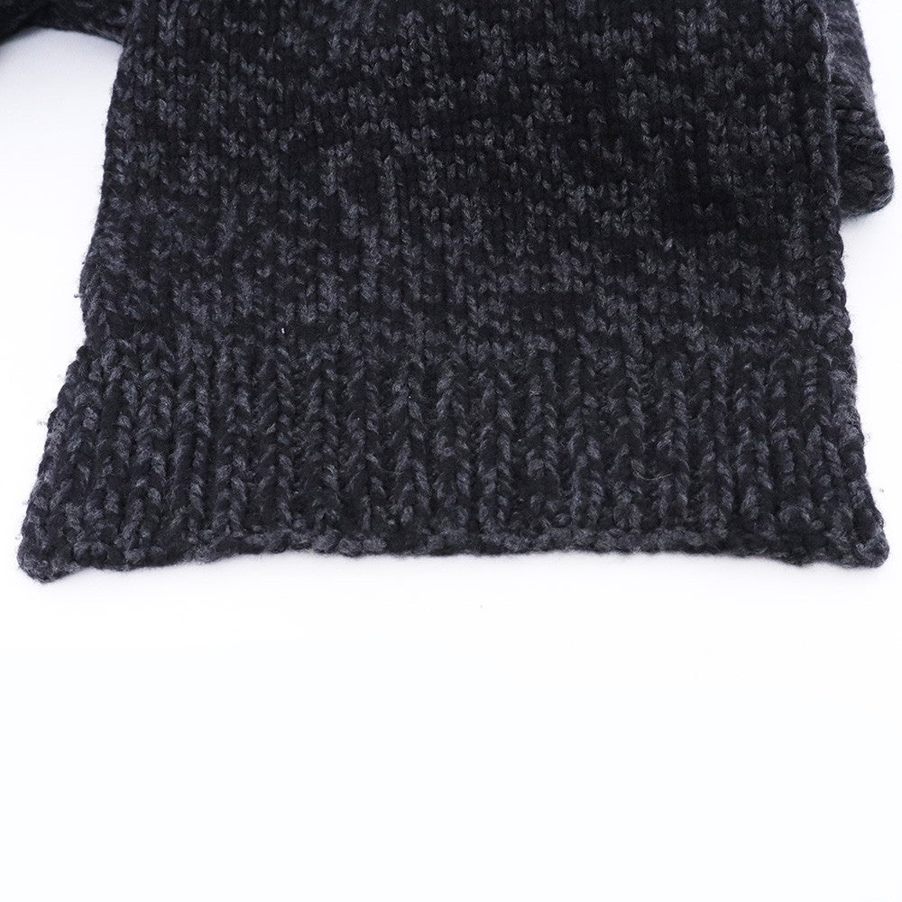 DOLCE&GABBANA Cashmere Blend Scarf Black/Gray Size ONE SIZE