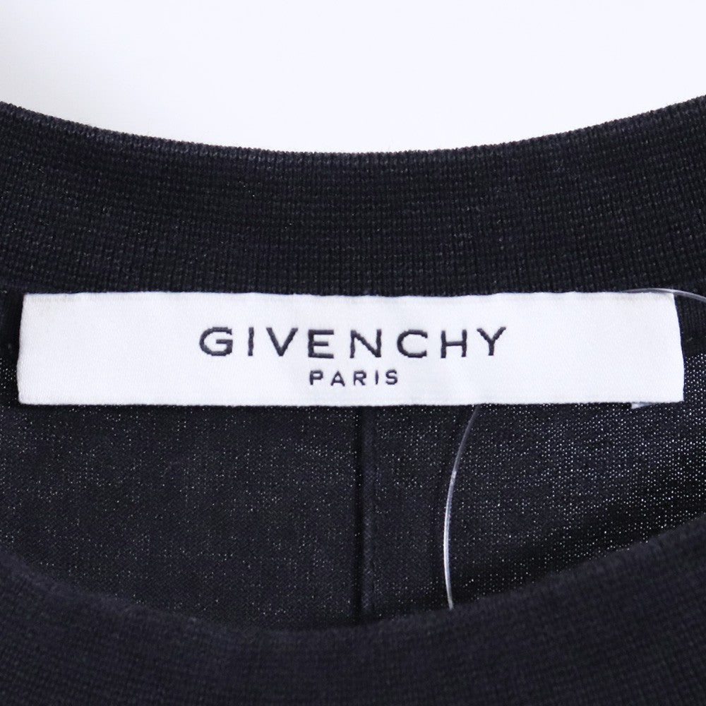 GIVENCHY Gold Logo Print T-Shirt Black Size XXS