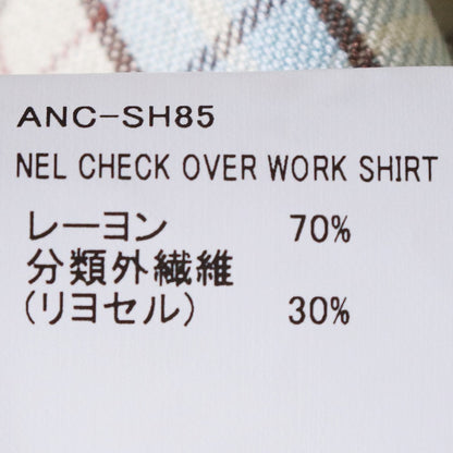ANCELLM 26SS Nel Check Over Work Shirt Multicolor Size 1