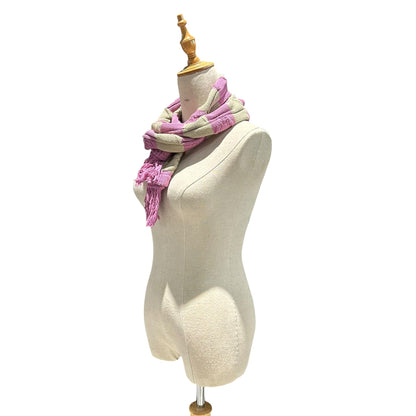 Kiko Kostadinov 24SS Merli Cotton Striped Scarf Pink/Beige
