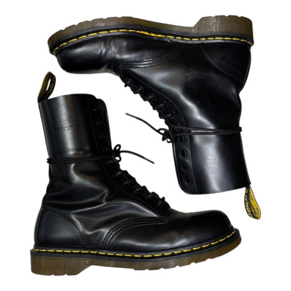 DR.MARTENS 10-Eyelet Leather Boots Black Size 26.5cm
