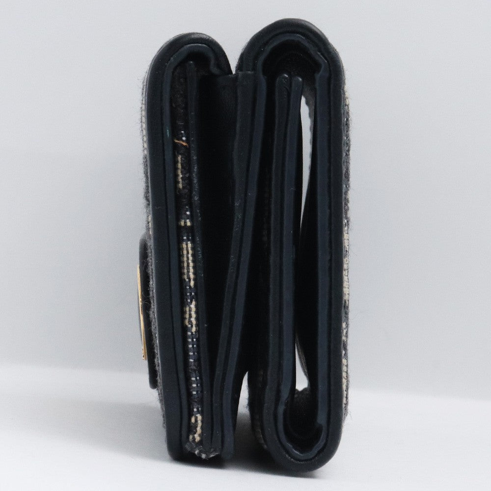Dior Oblique 30 Montaigne Trifold Wallet Black Size F