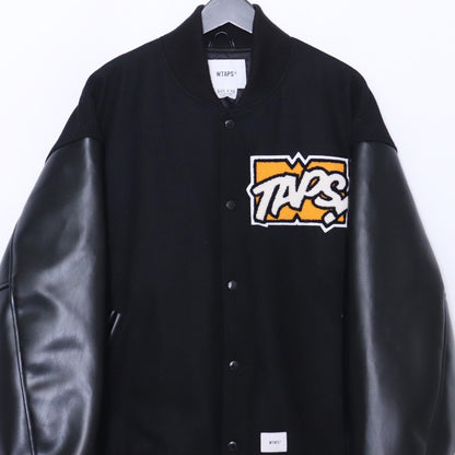 WTAPS New Year's Limited Melton Varsity Jacket Black Size 03