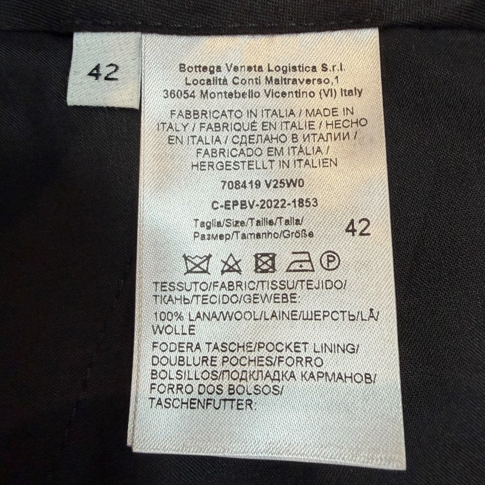 BOTTEGA VENETA Wide Leg Trousers Black Size 42
