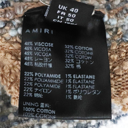 Amiri Beige Viscose Knit Hoodie Size L