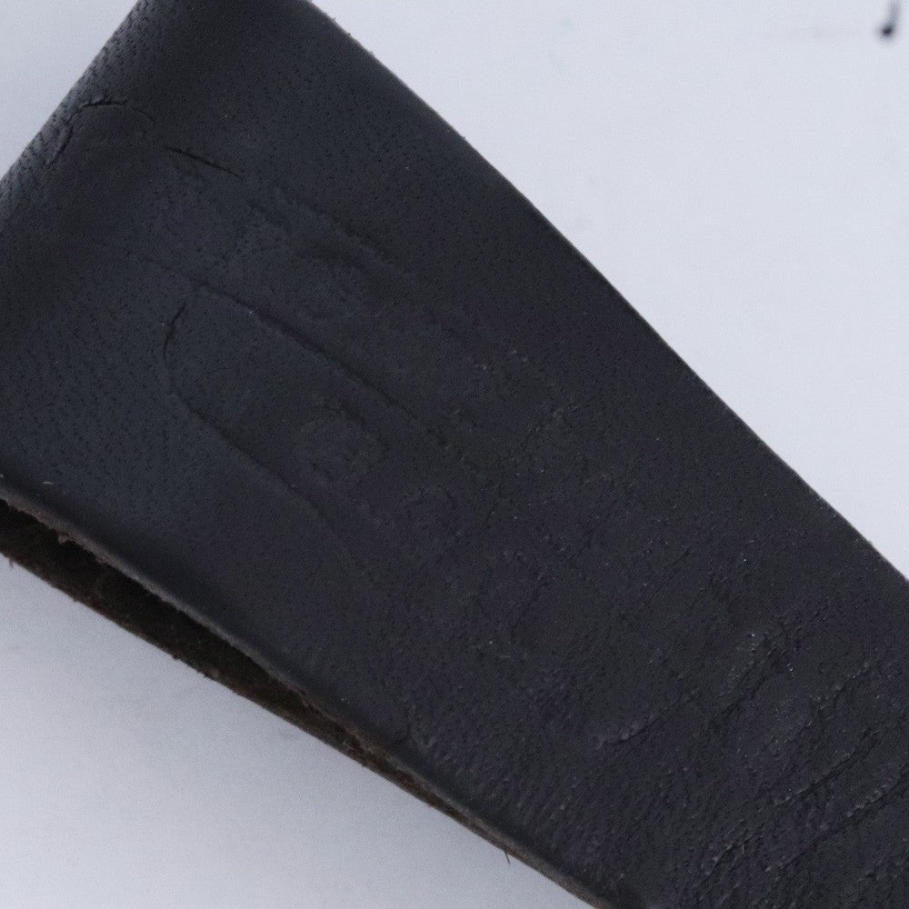 Chrome Hearts Black Leather Cross Ball Belt Loop Size F