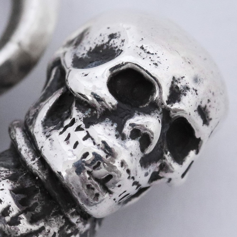 CHROME HEARTS Foti Skeeter Dog Silver Pendant Size F