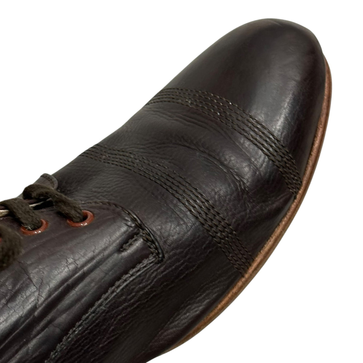 Christopher Nemeth 00s Toe-Stitched Dark Brown Sneakers Size 27.0cm
