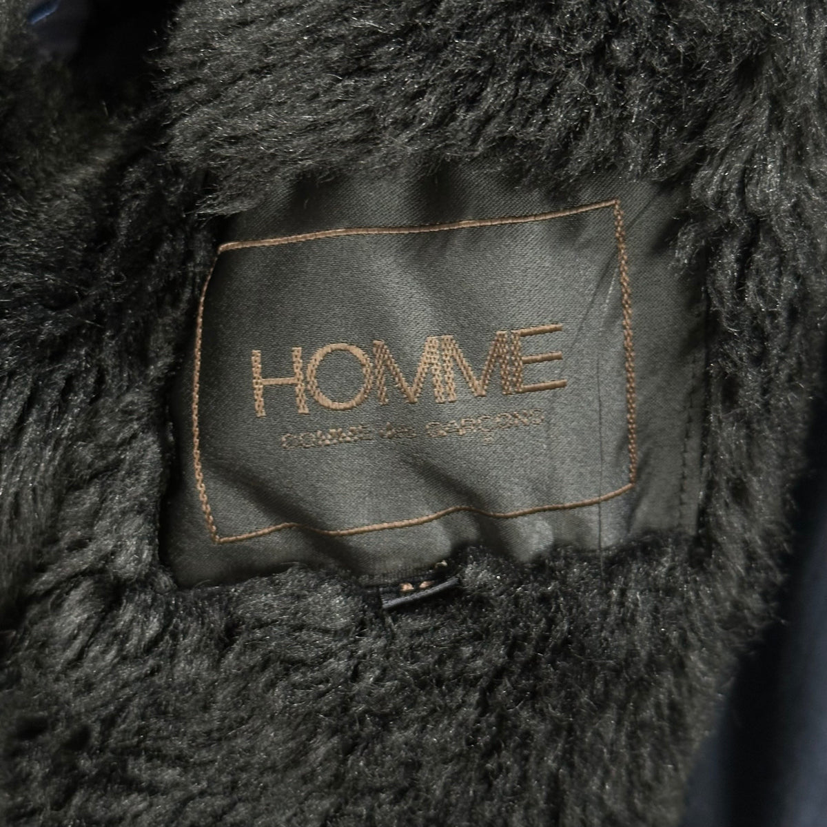 COMME des GARCONS HOMME 81AW Big-HOMME Boa Coat Navy Size M