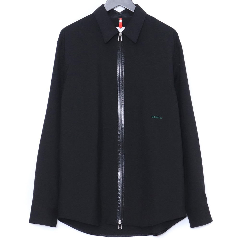 OAMC BLACK IAN SHIRT Zip Button Up Shirt Black Size S