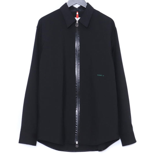 OAMC BLACK IAN SHIRT Zip Button Up Shirt Black Size S