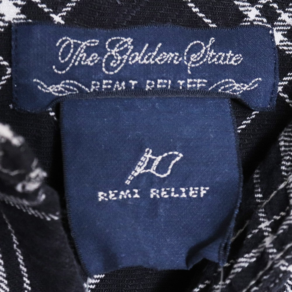 REMI RELIEF Twill Check Shirt Black Size L