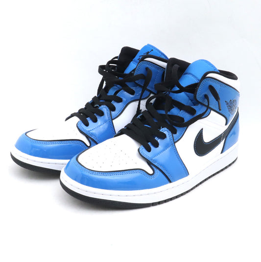 NIKE Air Jordan 1 Mid SE Signal Blue Sneakers Size 30.5cm