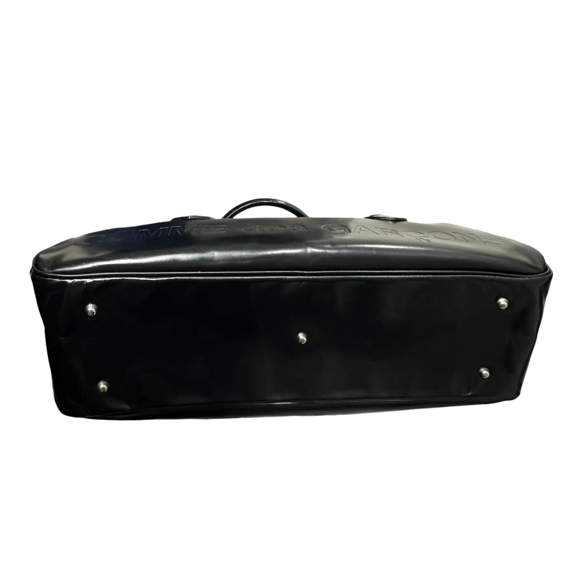 COMME des GARCONS Vintage Logo Leather Mini Boston Bag Black