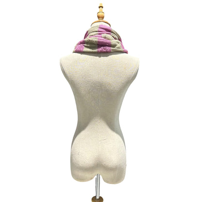 Kiko Kostadinov 24SS Merli Cotton Striped Scarf Pink/Beige