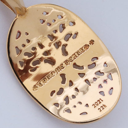 CHROME HEARTS 22K Classic Oval Gold Necklace Size F