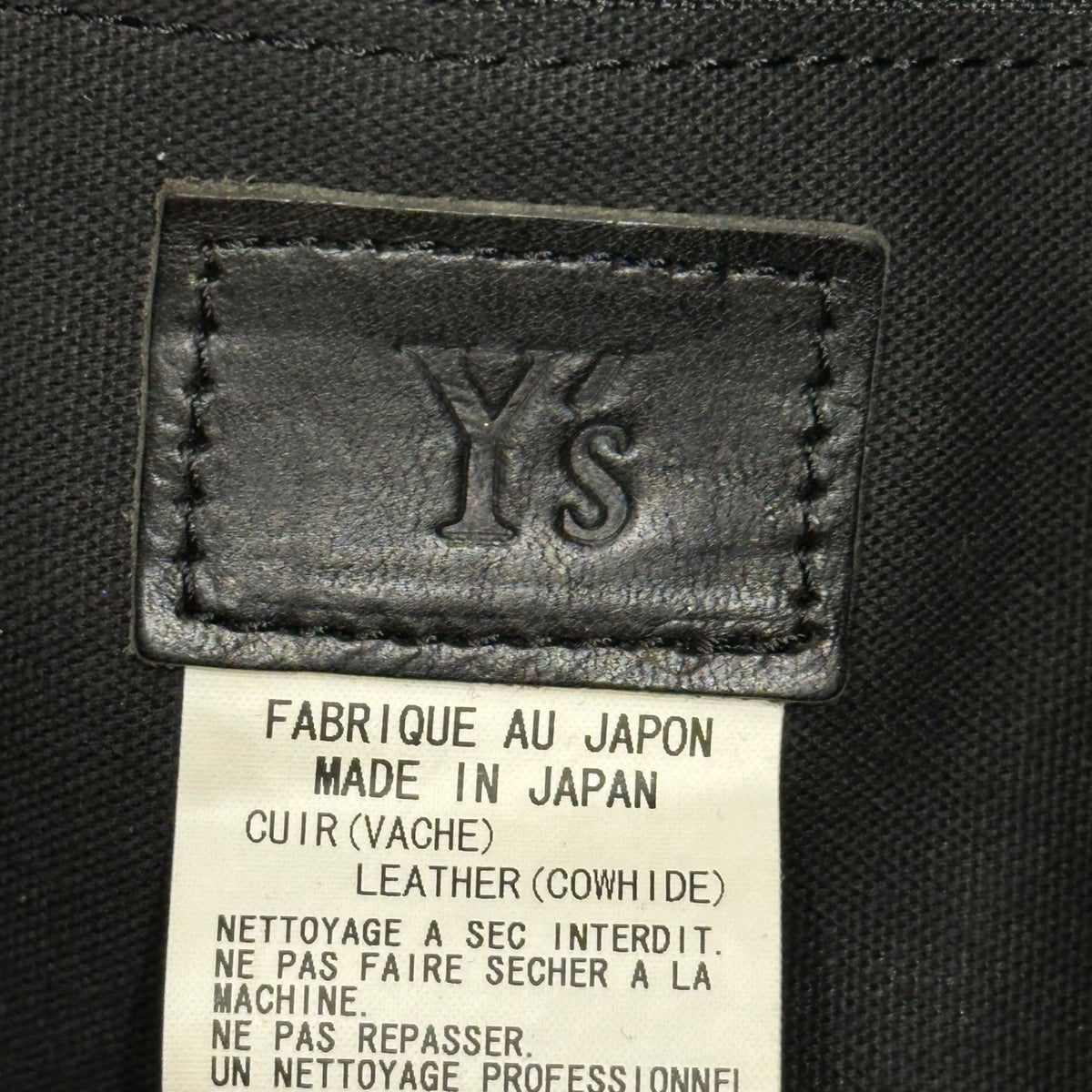 Y's Leather Stud Double-Chain Shoulder Bag