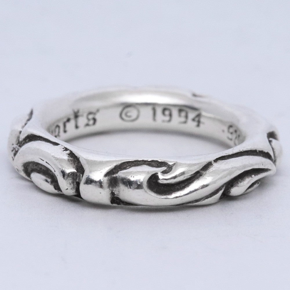 CHROME HEARTS SCRL Band Ring Silver Size JP 14
